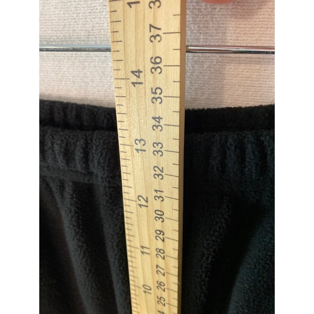 Women’s Black Velour Lounge Set EKOUER V Neck Top Pants Size M - Picture 12 of 13